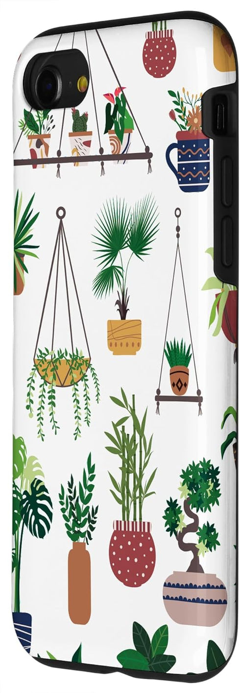 iPhone SE (2020) / 7 / 8 Indoor and Outdoor Plant Illustrations | Boho Nature Art Case...