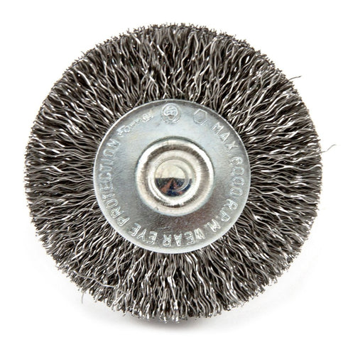 Forney 72726 Wire Wheel Brush, Fine Crimped with 1/4-Inch Hex Shank, 1-1/2-Inch-by-.008-Inch...