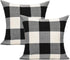 VAKADO 20x20 Farmhouse Black White Buffalo Plaids Decorative Throw Pillow Covers Retro Rustic Boho Check Cushion Cases Home Decor for Porch Couch ...