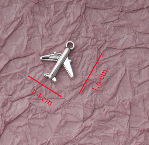 Ruwado 50 Pcs Airplane Jewelry Making Kits Small 1.6 x 1.5 cm Cute Metal Aircraft Accessories for DIY Crafting Necklace Bracelets Earring Jewelry ...