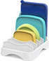 Simple Houseware Food Container Lid Organizer, Adjustable Dividers Lids Storage, 10''x8'', White...