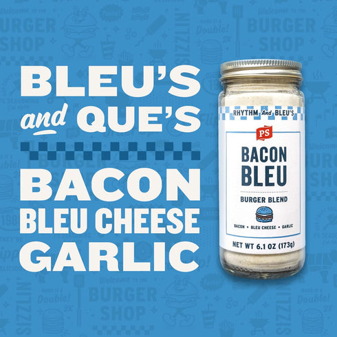 PS Seasoning Bacon Bleu Burger Seasoning - Steak and Burger Seasoning, Hamburger Seasoning for Grilling - Best Burger Seasoning, Meat Seasoning Bl...