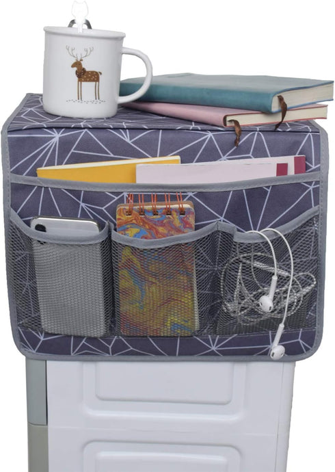 Bedside Storage Organizer, Bedside Caddy, Under Couch Table Mattress Organizer, Fits for Book Tablet Magazine Phone Remotes Glasses...