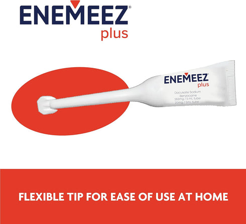 Enemeez Docusol Plus Docusate Sodium Enema - Clear 5 ml, 5 Count, Fast-Acting for Constipation...