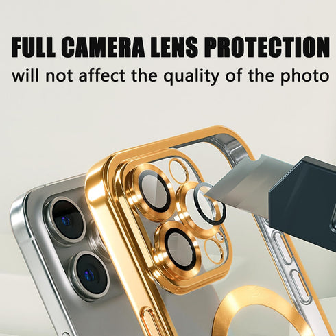 Misscase Compatible with iPhone 12 Pro Max Case MagSafe with Camera Lens Protector,Full Protection Clear Magnetic Case Compatible with MagSafe Ant...