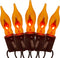 Halloween Orange Flickering Flame String Lights, C18 Halloween Decorations Lights Outdoor with 10 Orange Flicker Flame Bulb for Christmas Fireplac...