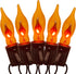 Halloween Orange Flickering Flame String Lights, C18 Halloween Decorations Lights Outdoor with 10 Orange Flicker Flame Bulb for Christmas Fireplac...