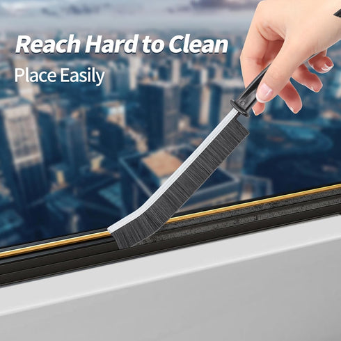 3Pcs Hard Bristle Crevice Cleaning Brush, Multifunctional Grout Cleaner Brush, Thin Gap Cleaning Brush Set, Small Cleaning Tools for Household Use...
