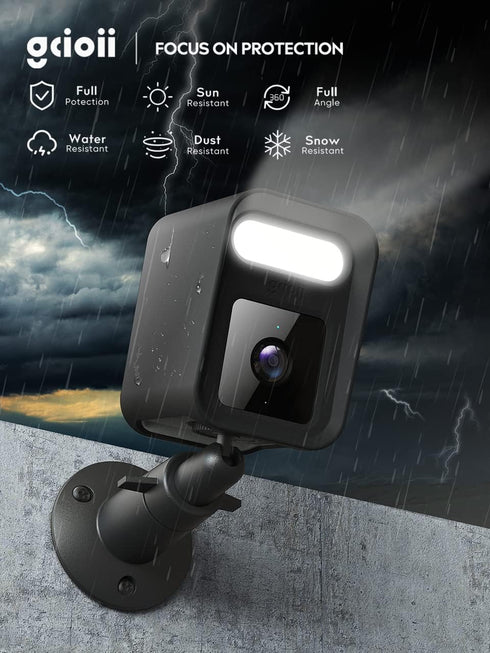 Mount for Wyze Cam V3 Spotlight Camera, Indoor/Outdoor Security Accessories?Weatherproof Protective Silicone Skin Cover and 360 Degree Adjustable ...