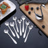 AnSaw Silver Small Swan Base Holder With Silver 8 Pcs Flower Spoon Set,Stainless Steel Reusable Tea Scoops Stirring Spoon Coffee Spoon...