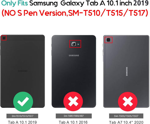ProCase Slim Case for Galaxy Tab A 10.1 2019 Model T510 T515 T517, Lightweight Stand Case Shell Cover for 10.1 Inch Galaxy Tab A Tablet SM-T510 SM...
