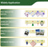 Bulletin board, Jeethemy Felt Pin Board Bar Strips, Self Adhesive Cork Boards for Walls with 35 Push Pins for Bedrooms Offices Home Decoration,5 P...