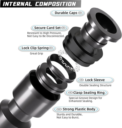 30 Pack Quick Connect 1/4" Drip Irrigation Elbow Coupling Connectors, Universal 90 Degrees Elbow Fitting for 1/4 Inch Irrigation Tubing, Leak Free...