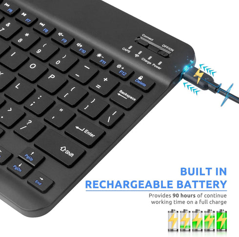 Portable iPad Keyboard 10th Generation, Small Bluetooth Keyboard for iPad 10th Generation Compatible with iPad Pro iPhone Samsung Tablet Keyboard ...