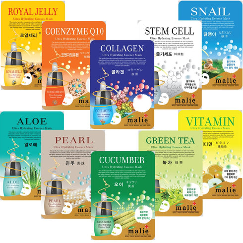 ? OBS Lab ? 10 Pcs-Combo Ultra Hydraiting Essence Mask (10 pcs Total), Korean Facial Mask Sheet, Skincare Moisturizing...