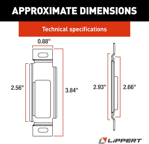 Lippert Replacement RV Baggage Door Latch Strike, No Assembly Required, Easy DIY Installation for 5th Wheels, Travel Trailers and Motorhomes - 314...