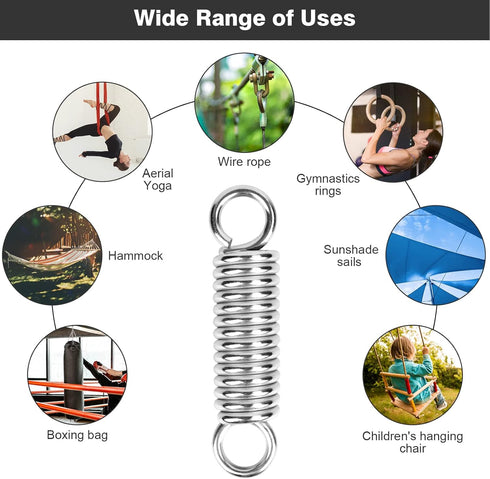 Heavy Duty Spring Fits Hammock Chair Swing Hanging Porch Suspension Sandbag Hook,500lbs Weight Capacity...