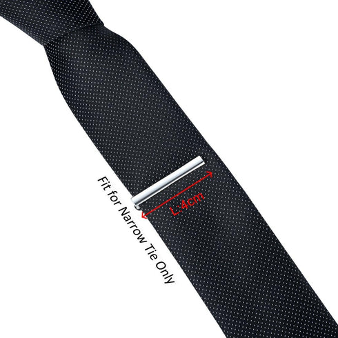 HONEY BEAR 3pcs Mens Boys Skinny Narrow Tie clip Bar Set for Wedding Gift 4cm...