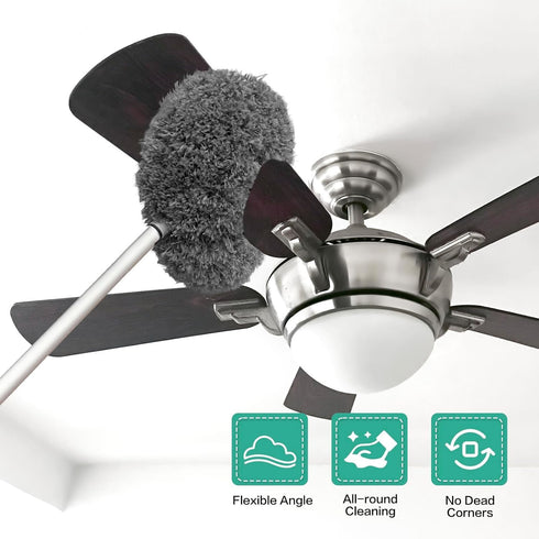 Washable Ceiling Fan Cleaner from 13 to 50 Inch Microfiber Duster with Telescoping Extension Pole, Fit for Cleaning High Ceiling Fan, Furniture, B...