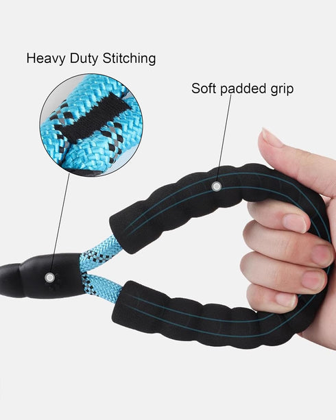 PETANK Slip Leads for Dogs 5 FT with Soft Padded Handle,Reflective Rope Pet Leash for Medium and Large Dogs(Green, 5FT*2/5")...