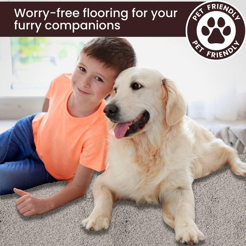 Smart Squares in A Snap Premium Made in The USA Carpet Tiles 8x8 Inch, Soft Padded, Seamless Appearance, Peel and Stick for Easy DIY Installation ...