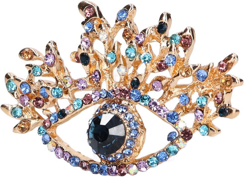 Pssopp 2Pcs Brooches for Women, Premium Alloy Blue Evil Eye Brooch for Wedding Party Christmas Decoration Gifts...