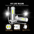 H3 LED Fog Light Bulbs 6000K Xenon White, Extremely Bright 3030 Chips H3 LED Bulbs with Projector for Car Fog Lights, Daytime Running Lights DRL(P...