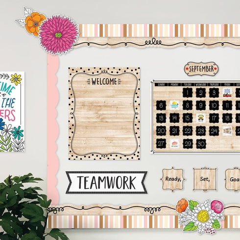 CTP Core Decor Loop-de-Doodle on Wood EZ Border, Bulletin Board Border Top Classroom Decorating Accents (Creative Teaching Press 10977)...