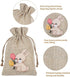 CCINEE 36PCS Easter Burlap Bags with Drawstring,Bunny Burlap Gift Bag Jute Line Goody Bags for Kids Party Favor Supply...