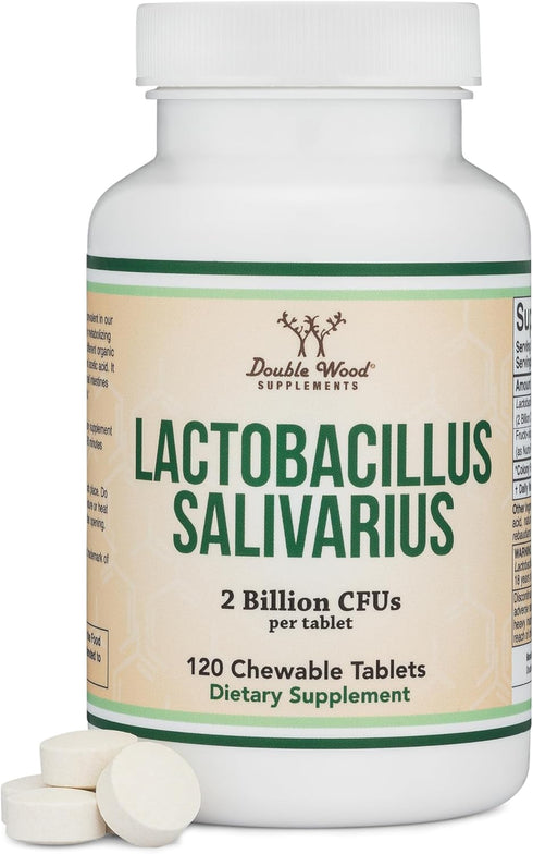 Lactobacillus Salivarius Oral Probiotics - Vanilla Tablets for Dental Health, Teeth, and Gums - Extreme Bad Breath Treatment for Adults (120 Count...