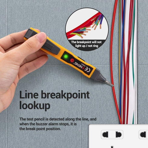 AC Voltage Detector Pen Voltage Tester Non-Contact Inductive AC/DC Voltage Tester Audible and Flashing LED Alarms,Pocket Clip Tester Tools...
