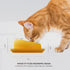 Tilted Cat Food Bowls, Cat Feeding Bowls Whisker Friendly, Raised Cat Bowls for Indoor Cats, Slanted Flat Plastic Feeder Elevated Angled Design, 3...