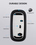 Bluetooth Mouse Led, Rechargeable Bluetooth Wireless Mouse (BT 5.1+2.4G), Silent Computer Mice for Laptop Desktop, MacBook, Windows, Mac OS(Grey)...