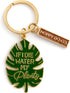 If I Die, Water My Plants Monstera Leaf Keychain | Plant Lover Keychain Gifts for Women...