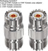 2PCS PL259 UHF Coax Adapter Cable Gender Changers, SO239 Coax Connector Female to Female Coaxial Adapter for CB Radio, Antenna...