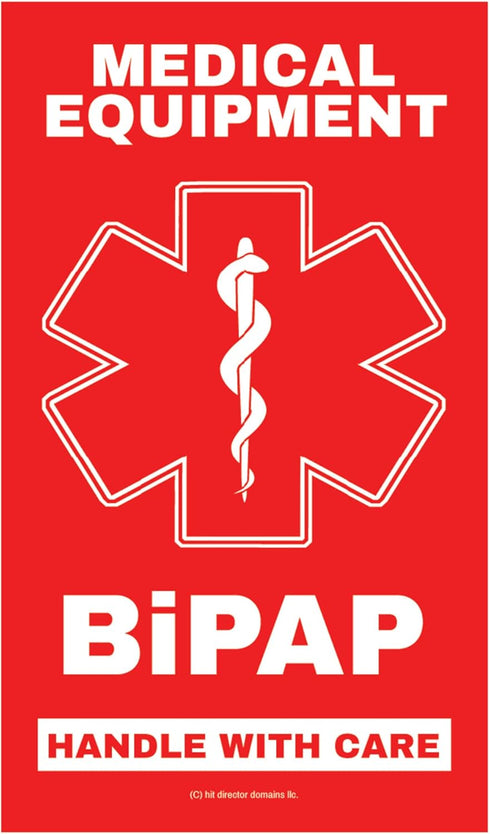 BiPAP Medical Equipment Luggage Tag - Handle with Care, DOT and ACAA regulations (Lug-BiPAP -329) Quantity (2)...