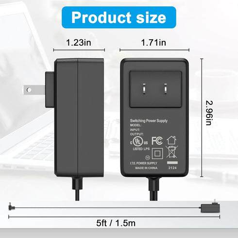 PK Power AC DC Adapter Compatible with Model YS35-3601000U YS353601000U Fits CND LED Light Lamp Dryer 90200 Power Supply Cord Cable PS Battery Cha...