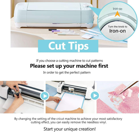 DoreenBow 12 Sheets Glitter Adhesive Vinyl for Craft Colorful Adhesive Permanent Vinyl Sheets with 2pcs High Tack Transfer Paperm,Permanent Adhesi...