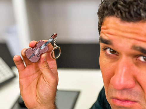World's Smallest Violin - Original Sad Music - Pocket-Sized Tiny Violin Keychain Symphony of Empathy - Plays a Touchingly Sad Song - Silly Gag Gif...