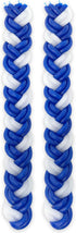 Havdalah Candle - Braided Blue and White - Flat Havdallah Candles - 2 Pack...