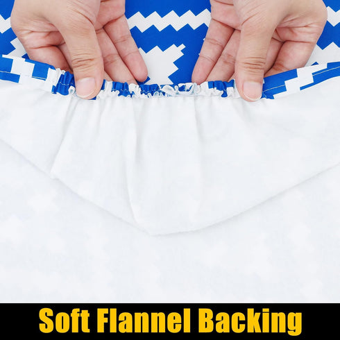 smiry Rectangle Picnic Table Cloth, Waterproof Elastic Fitted Outdoor Tablecloths for 6 Foot Tables, Wipeable Flannel Backed Vinyl Table Cover for...