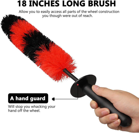 2-Pack Master Wheel Brush, Easy Reach Wheel and Rim Detailing Brush 18’’ Long Soft Bristle, Car Wheel Brush, Rim Tire Detail Brush,Multipurpose us...