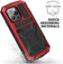 iPhone 14 Pro Max Metal Bumper Silicone Case iPhone 14 Pro Max Case with Stand Built-in Screen Protector Gorilla Glass Hybrid Military Shockproof ...