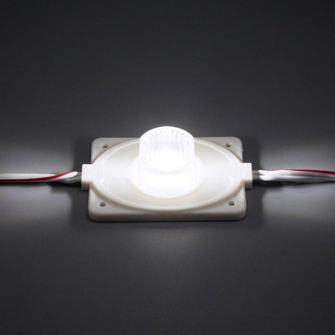 20PCS 3.0W 6500K White Edge Light 12V LED Modules with Lens for Double Side Light Box Waterproof...