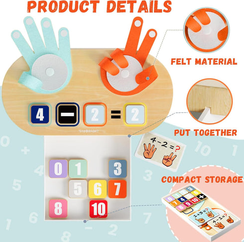 TOP BRIGHT Kids Math Manipulatives Homeschool Supplies, Learning Toys for Toddlers 2-4 Years, Math Game Number Blocks Montessori Toys for 3 4 5 Ye...