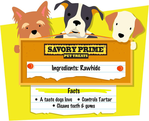 Savory Prime 12-Pack Munchie Strips, 5-Inch, Chicken...