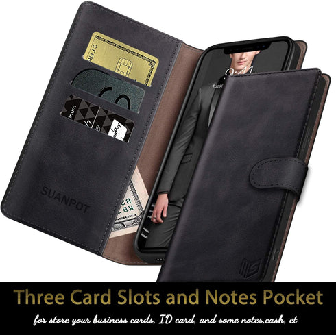 SUANPOT for Samsung Galaxy S9+ / S9 Plus 6.2 (Non S9 5.8") Leather Wallet case with RFID Blocking Credit Card Holder,PU Flip Folio Book Cell Phone...