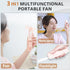 Handheld Mini Fan, Foldable Portable Fan, Spray, fan, flashlight 3 IN 1 multifunctional, with USB Rechargeable, Two levels of adjustable wind powe...