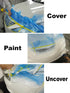 Ison - Pre-Taped Masking Film Blue Color - Painter's Masking Plastic Unfolds to 35 inches x 21.9 Yards Ideal for Painting to Automotive House Wall...