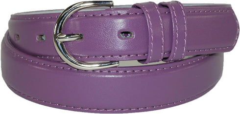 CTM® Women's Leather 1 1/8 Inch Dress Belt, M, Dark Purple...